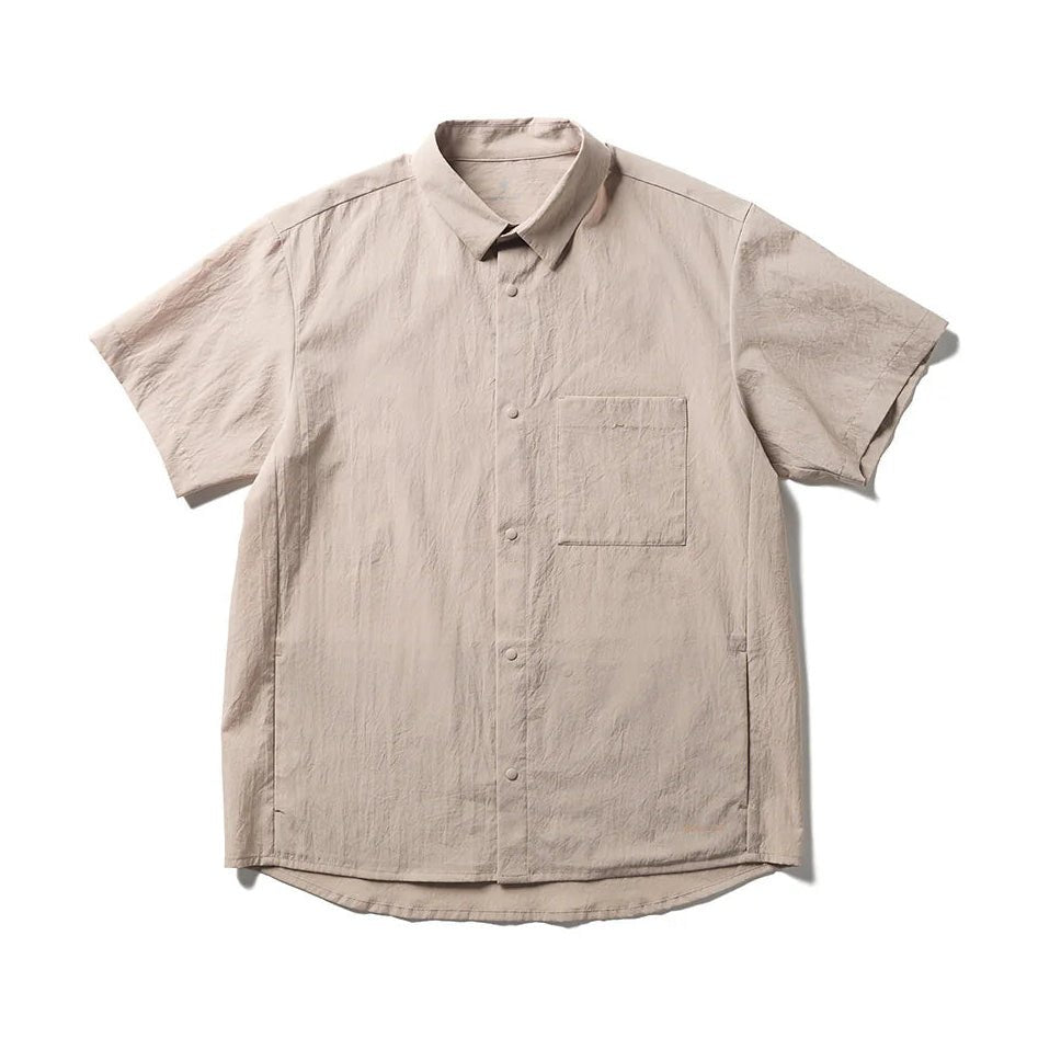 Snow Peak Breathable Quick Dry S/S Shirt Greige - Steranko Clothing Manchester