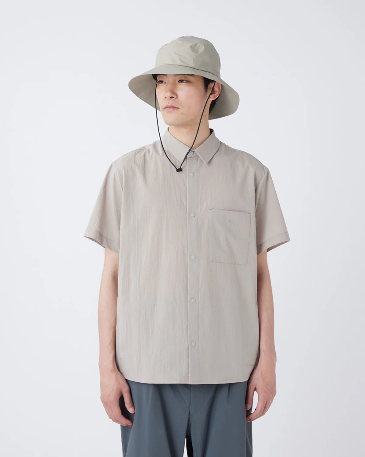 Snow Peak Breathable Quick Dry S/S Shirt Greige - Steranko Clothing Manchester