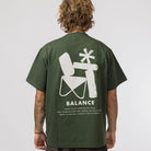 Snow Peak Elemental Balance T-Shirt Dark Green - Steranko Clothing Manchester