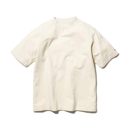 Snow Peak Heavy Mock Neck T-Shirt Ecru - Steranko Clothing Manchester