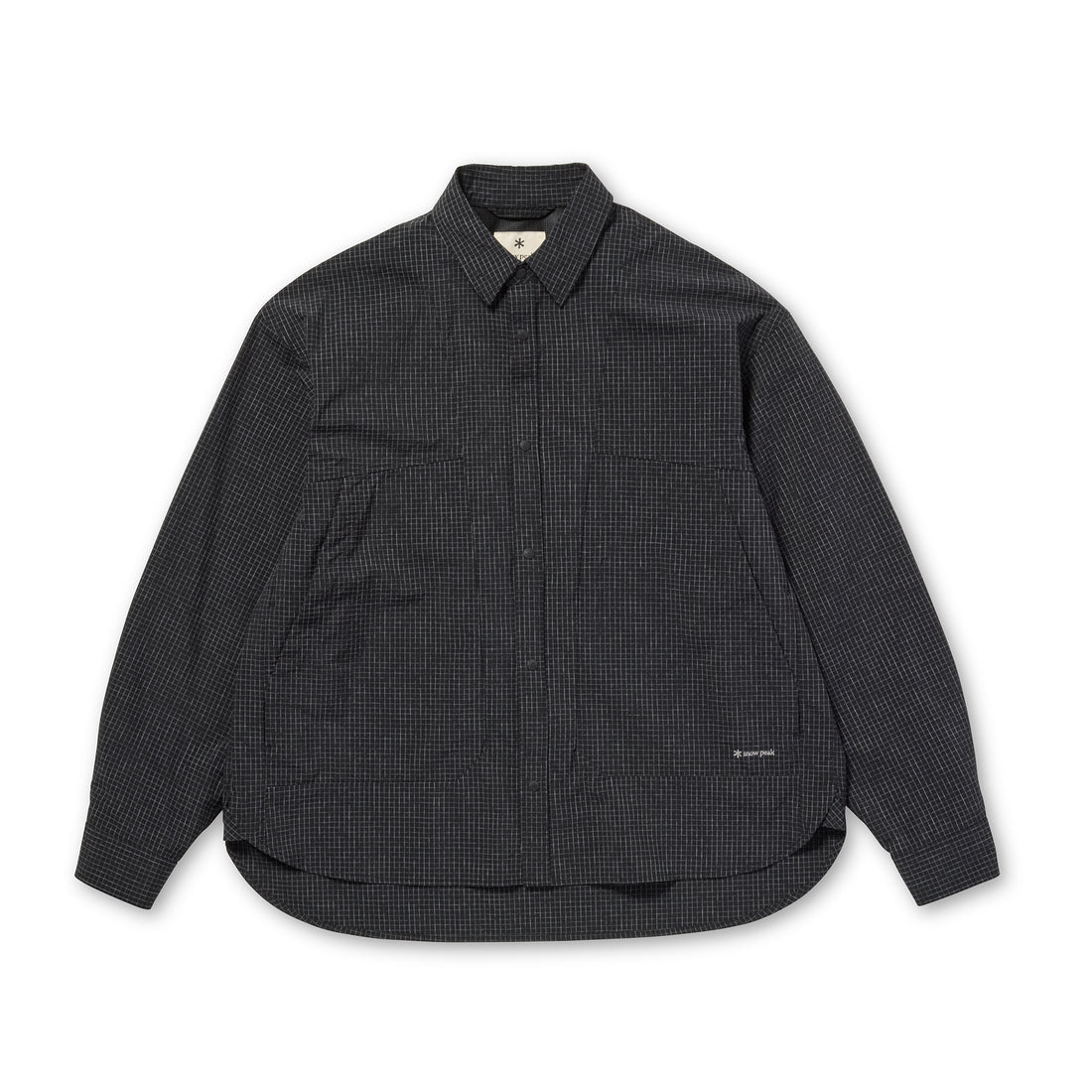 Snow Peak Kasuri Ripstop Shirt Black - Steranko Clothing Manchester