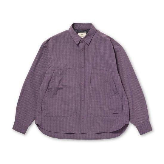 Snow Peak Kasuri Ripstop Shirt Dark Purple - Steranko Clothing Manchester
