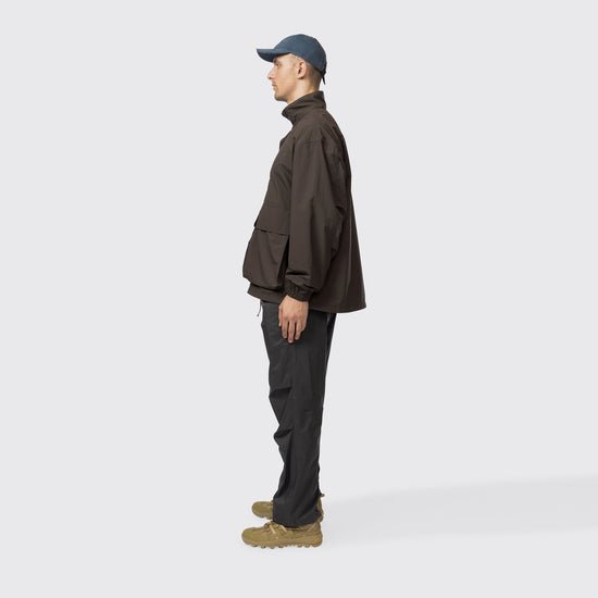 Snow Peak Nylon Double Rip Anorak Dark Brown - Steranko Clothing Manchester