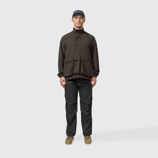 Snow Peak Nylon Double Rip Anorak Dark Brown - Steranko Clothing Manchester