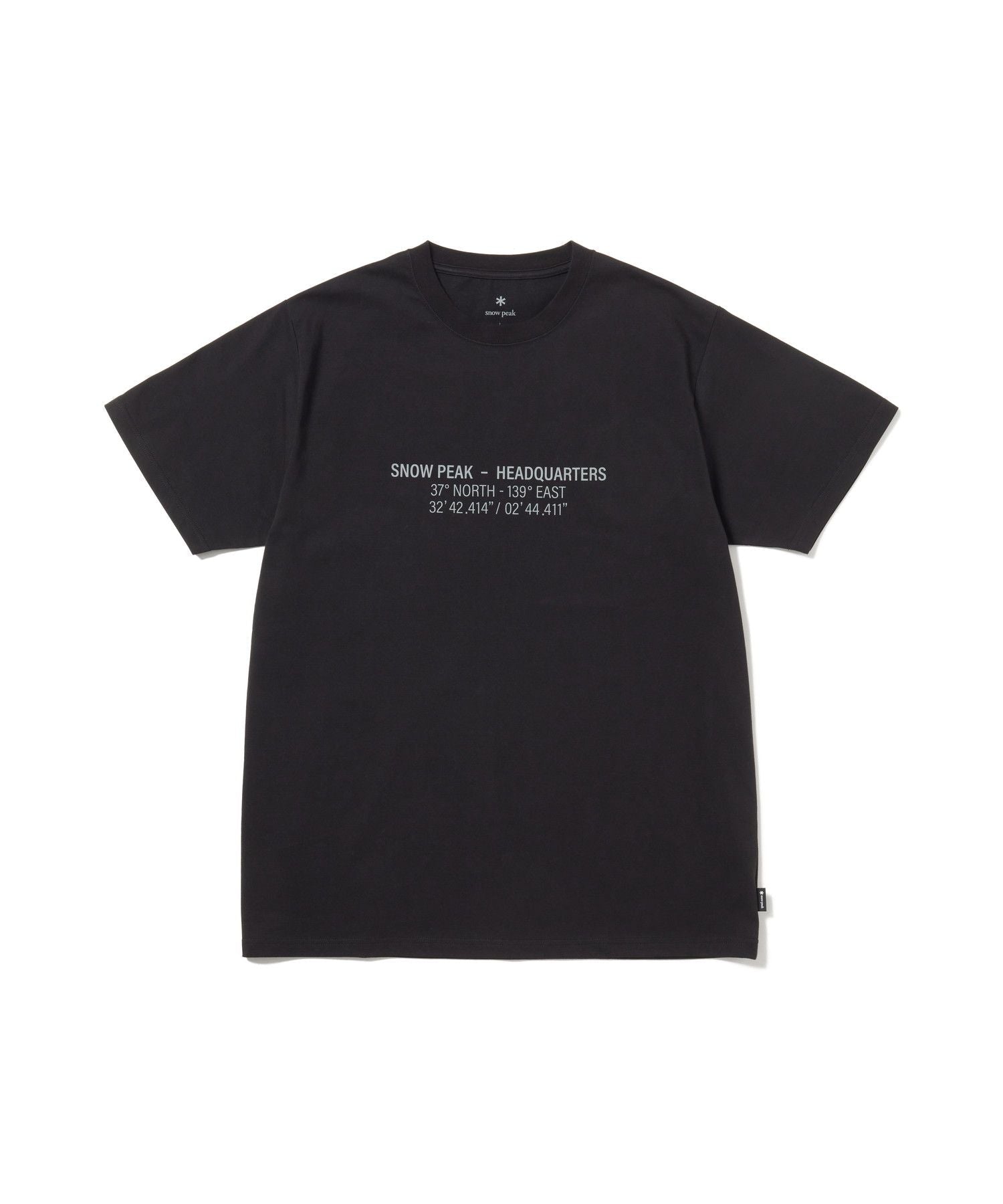 Snow Peak Topographic T-Shirt Black - Steranko Clothing Manchester