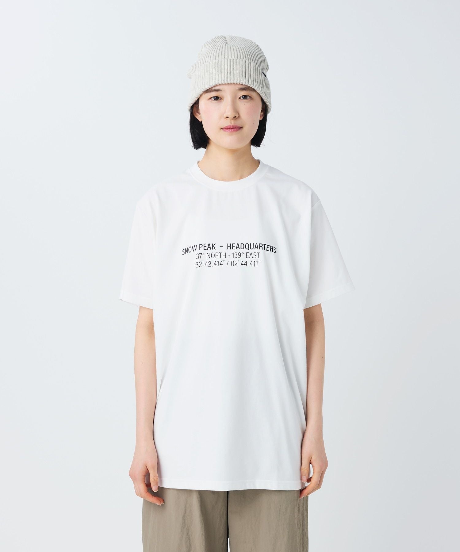 Snow Peak Topographic T-Shirt Off - White - Steranko Clothing Manchester