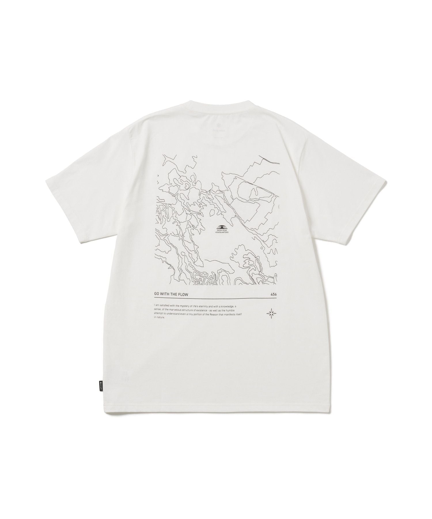 Snow Peak Topographic T-Shirt Off - White - Steranko Clothing Manchester