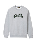 Stan Ray Chenille Patch Crew Sweat Heather Grey / Pine Needle - Steranko Clothing Manchester