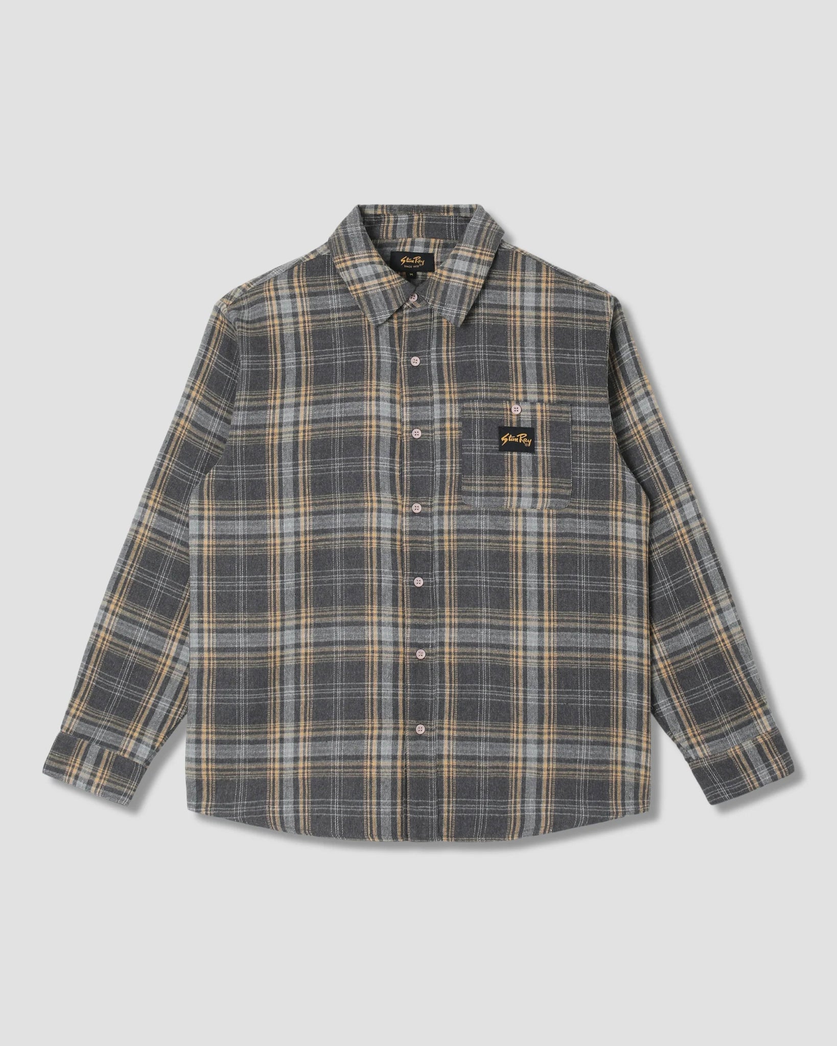 Stan Ray Flannel Shirt Charcoal - Steranko Clothing Manchester