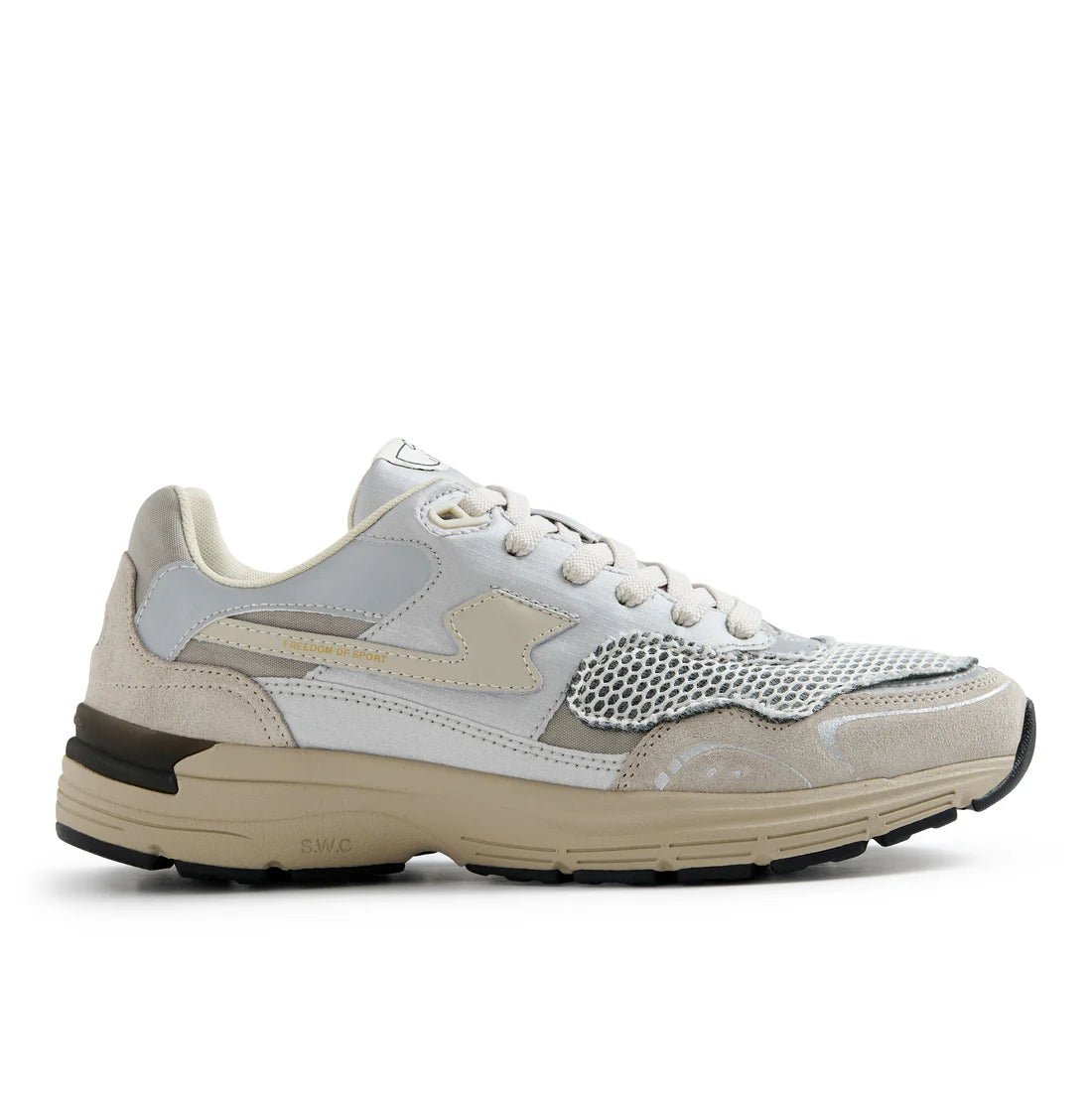 Stepney Workers Club Amiel II S - Strike Mesh Overlay Silver Grey - Steranko Clothing Manchester