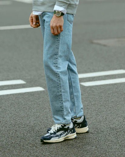 The Mercer Brand Re - Run Vintage Suede Navy - Steranko Clothing Manchester