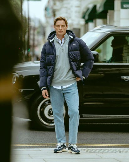 The Mercer Brand Re - Run Vintage Suede Navy - Steranko Clothing Manchester