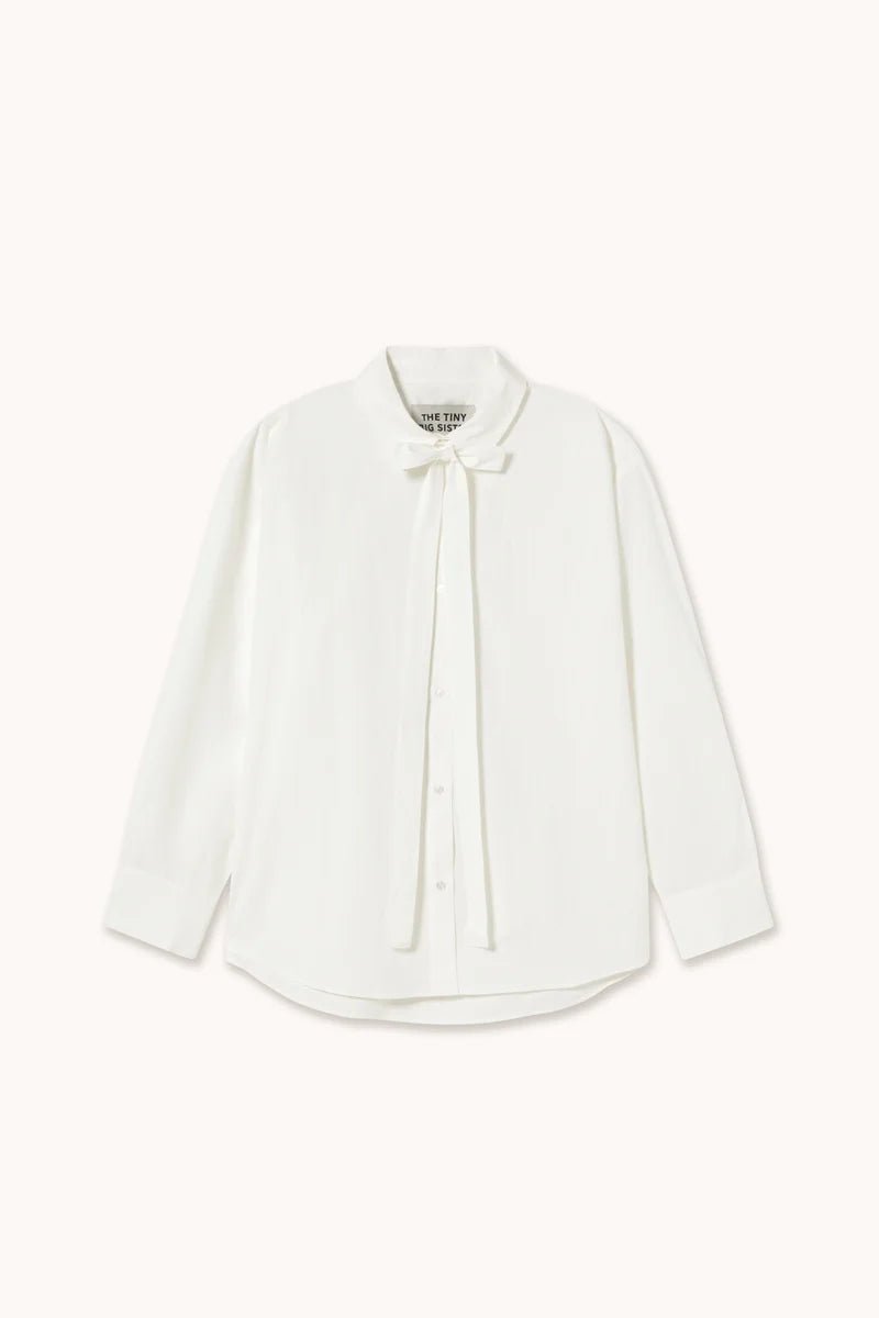 The Tiny Big Sister Bow Neck Shirt Off White - Steranko Clothing Manchester
