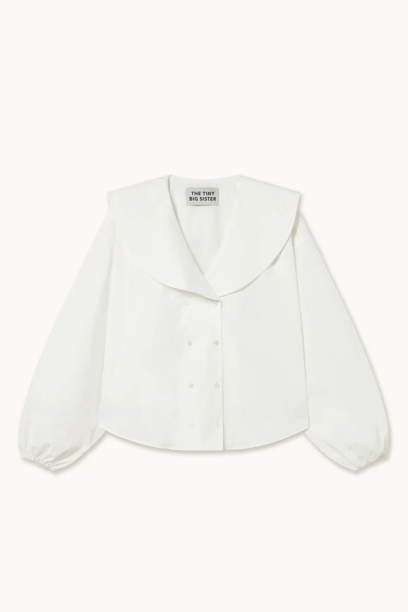 The Tiny Big Sister Double Button Shirt Off White - Steranko Clothing Manchester