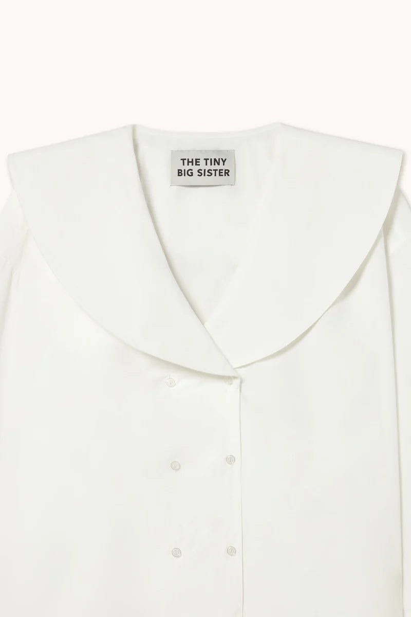 The Tiny Big Sister Double Button Shirt Off White - Steranko Clothing Manchester