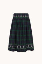 The Tiny Big Sister Embroidered Check Skirt Navy/Dark Green - Steranko Clothing Manchester