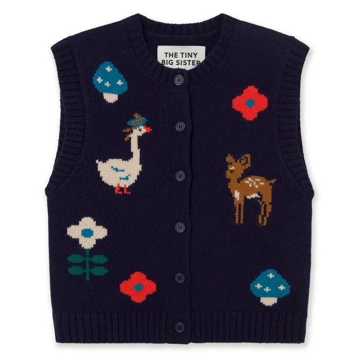 The Tiny Big Sister Fall Vest Navy - Steranko Clothing Manchester