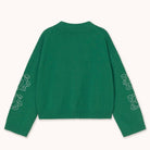 The Tiny Big Sister Flowers Embroidered Cardigan Emerald Green - Steranko Clothing Manchester