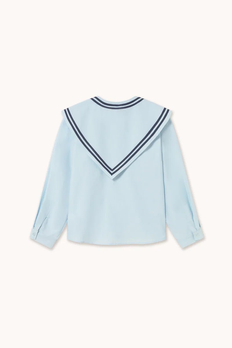 The Tiny Big Sister Scarf Neck Blouse Pretty Blue - Steranko Clothing Manchester