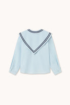 The Tiny Big Sister Scarf Neck Blouse Pretty Blue - Steranko Clothing Manchester