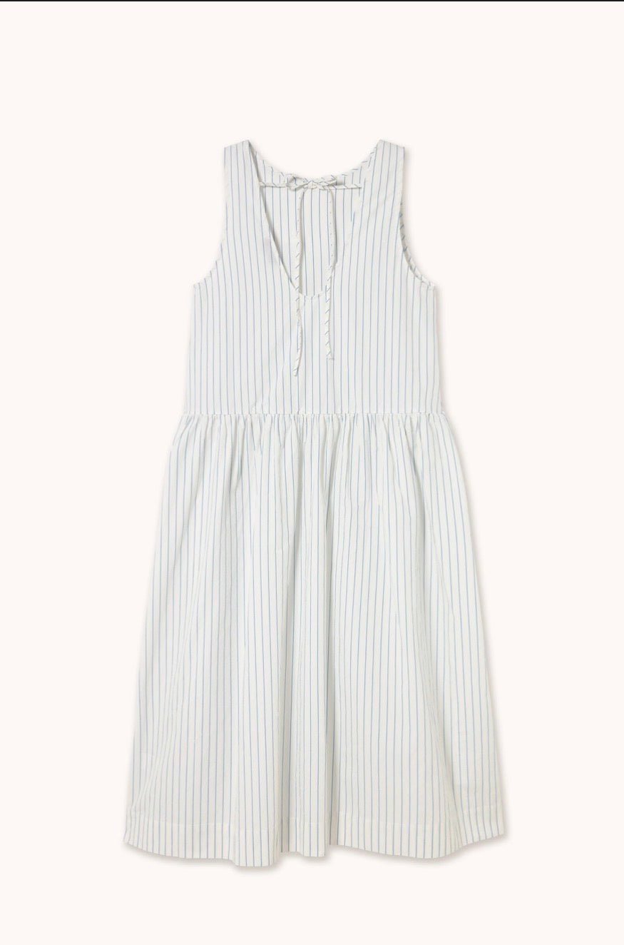 The Tiny Big Sister Striped Low Back Dress White - Steranko Clothing Manchester