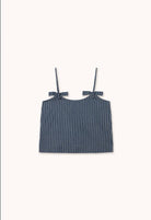 The Tiny Big Sister Striped Straps Top Light Navy - Steranko Clothing Manchester