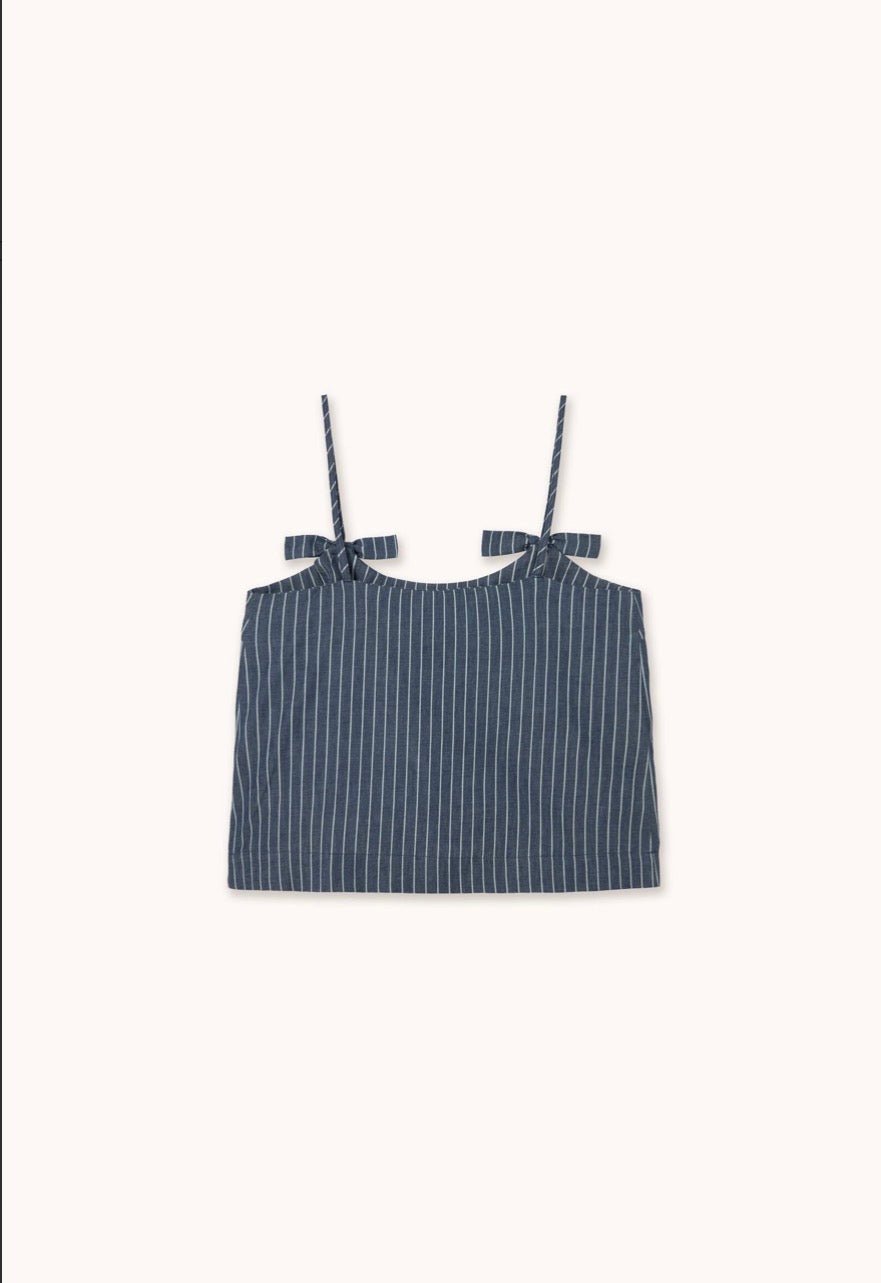 The Tiny Big Sister Striped Straps Top Light Navy - Steranko Clothing Manchester