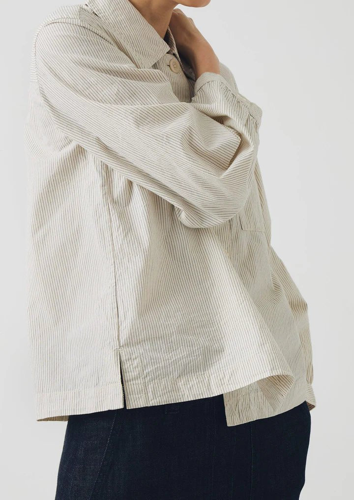 Toast Baya Patch Pocket Stripe Shirt Sunwashed Blue - Steranko Clothing Manchester