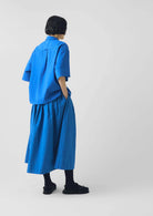 Toast Cotton Linen Poplin Shirt Enamel Blue - Steranko Clothing Manchester