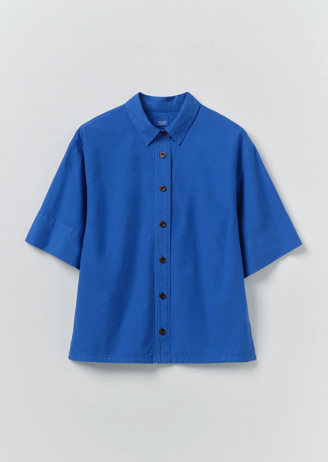 Toast Cotton Linen Poplin Shirt Enamel Blue - Steranko Clothing Manchester