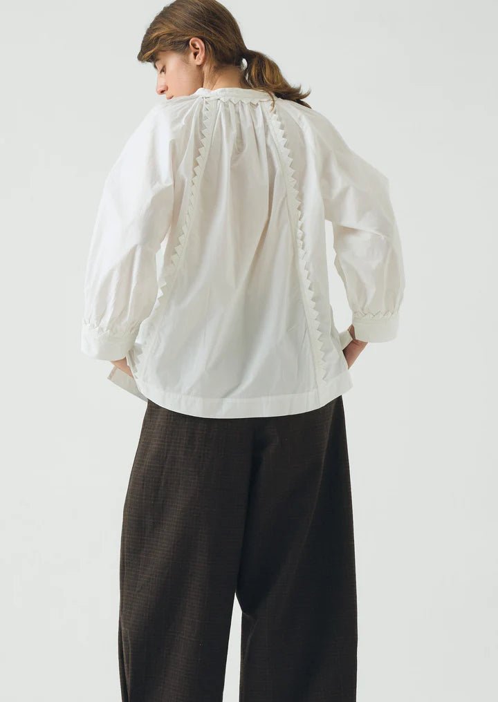 Toast Crockery Edge Poplin Top Paper White - Steranko Clothing Manchester