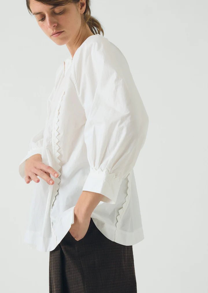 Toast Crockery Edge Poplin Top Paper White - Steranko Clothing Manchester