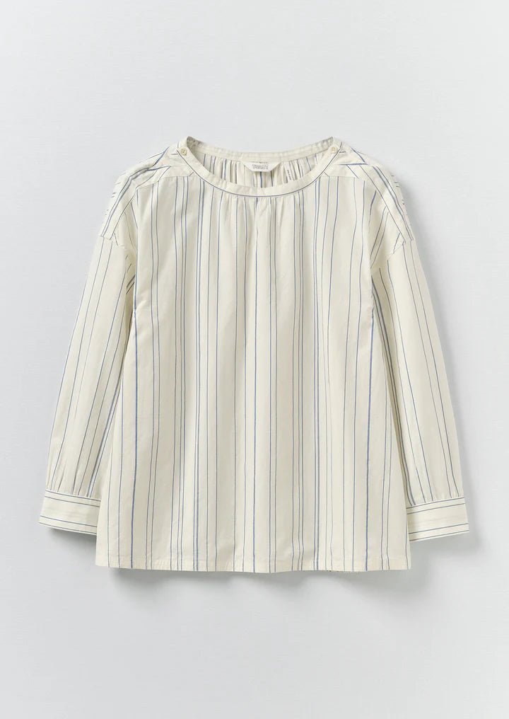 Toast Irregular Stripe Gathered Smock Top Cobalt - Steranko Clothing Manchester