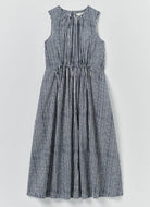 Toast Martha Natural Dye Stripe Cotton Dress Indigo - Steranko Clothing Manchester