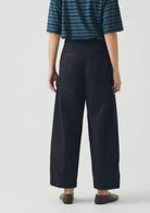 Toast Sculpted Organic Cotton Twill Trousers Mid Blue - Steranko Clothing Manchester