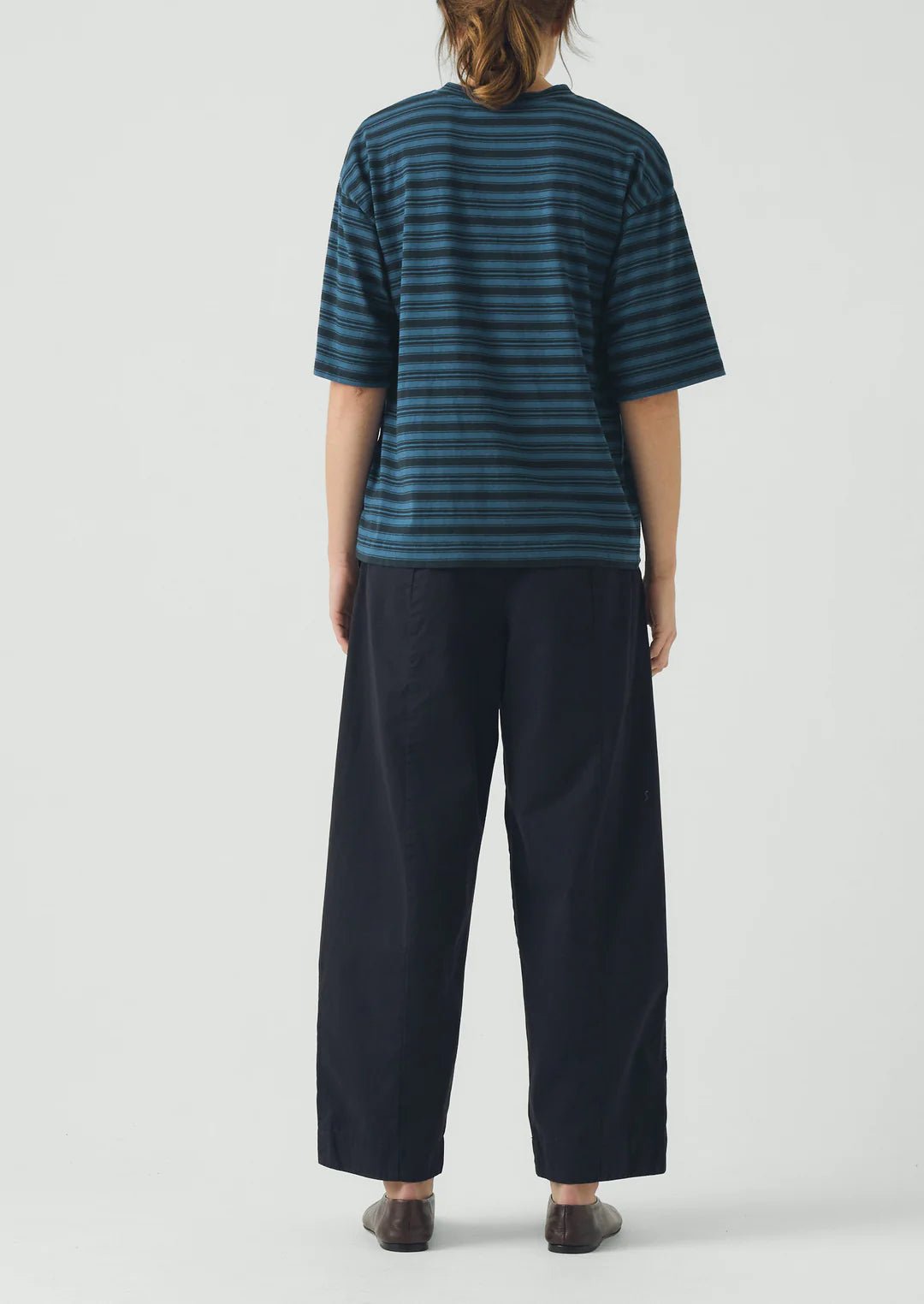 Toast Sculpted Organic Cotton Twill Trousers Mid Blue - Steranko Clothing Manchester