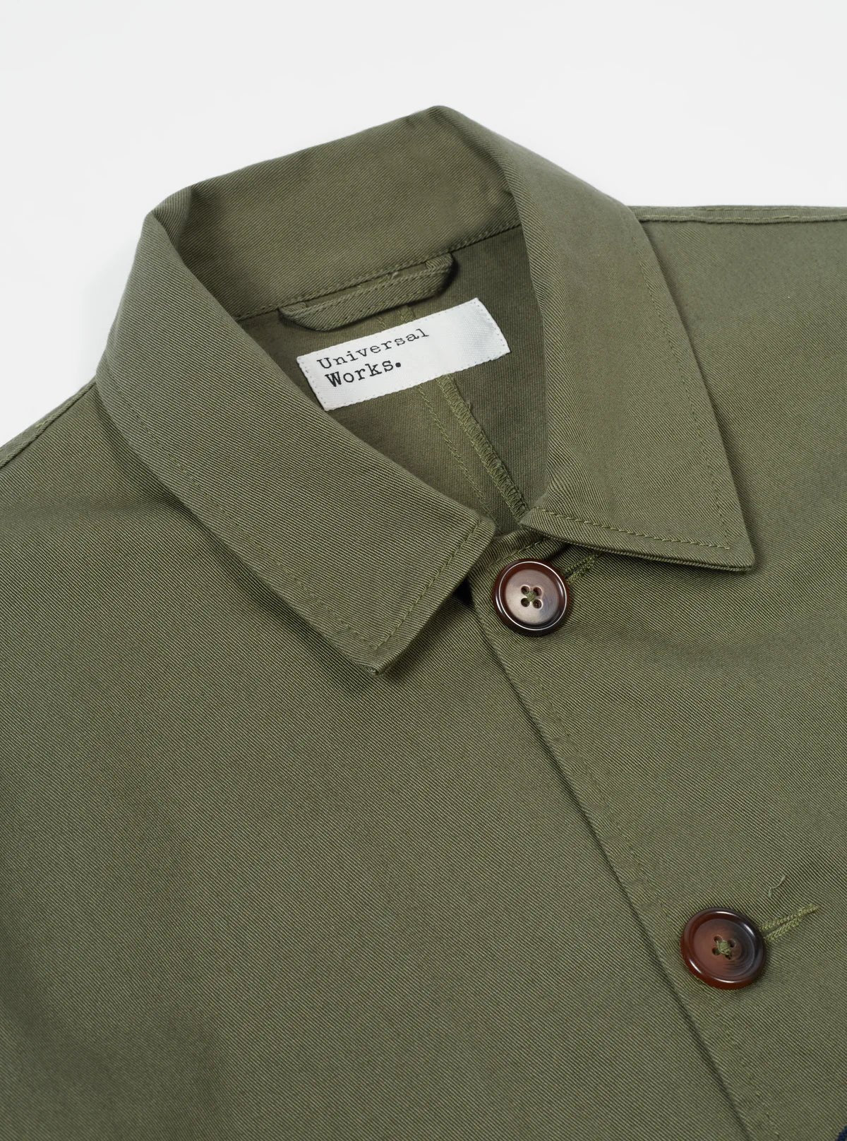 Universal Works Bakers Jacket Light Olive - Steranko Clothing Manchester