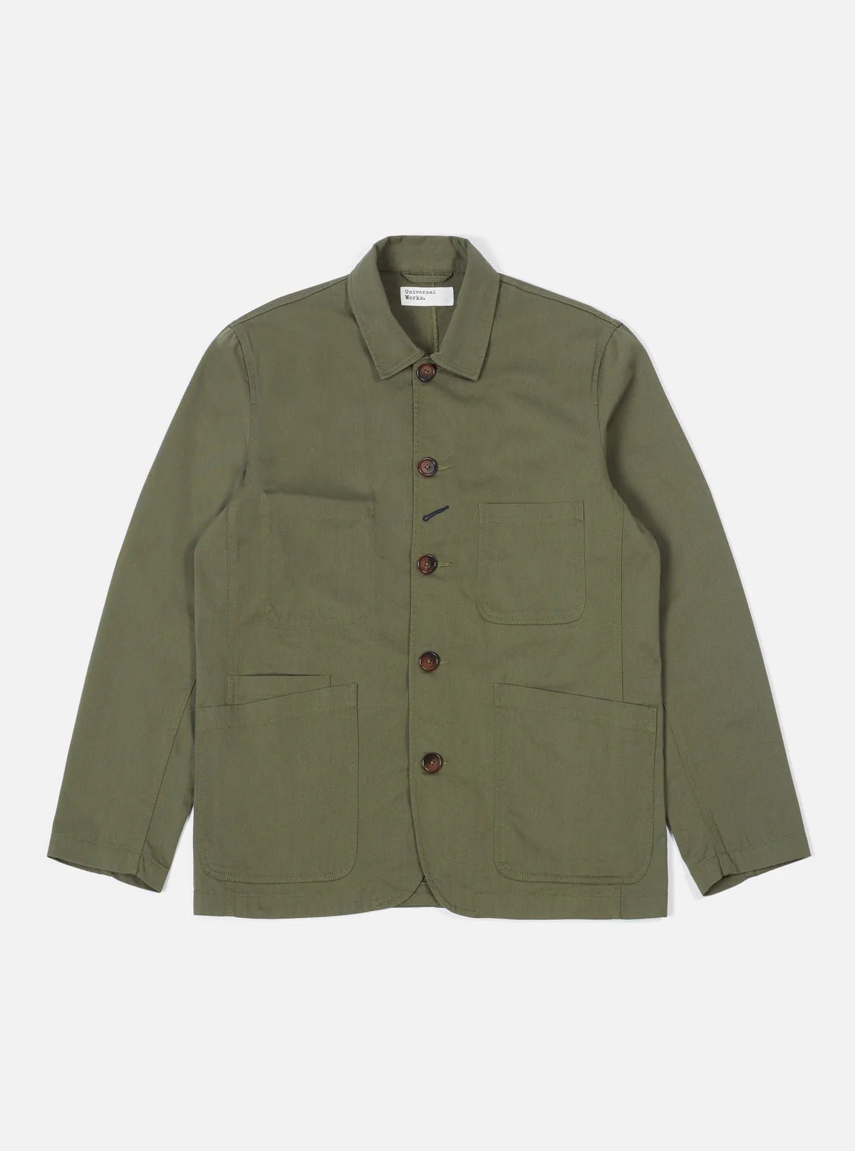 Universal Works Bakers Jacket Light Olive - Steranko Clothing Manchester