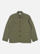Universal Works Bakers Jacket Light Olive - Steranko Clothing Manchester