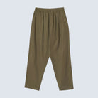 Universal Works Brushed Moleskin Pleated Track Pant Olive - Steranko Clothing Manchester