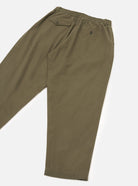 Universal Works Brushed Moleskin Pleated Track Pant Olive - Steranko Clothing Manchester