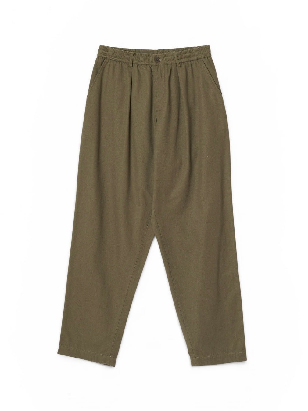 Universal Works Brushed Moleskin Pleated Track Pant Olive - Steranko Clothing Manchester