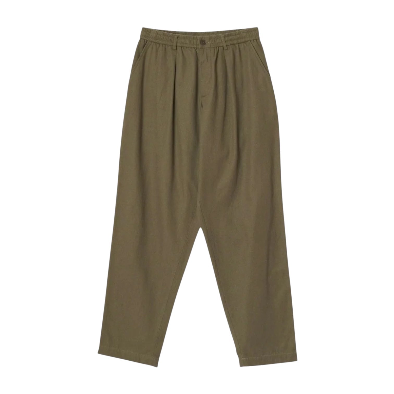 Universal Works Brushed Moleskin Pleated Track Pant Olive - Steranko Clothing Manchester