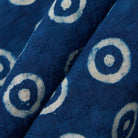 Universal Works Camper Shirt Block Print Circles Navy - Steranko Clothing Manchester