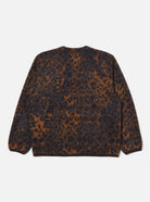 Universal Works Cardigan Night Leopard Dark Navy / Brown - Steranko Clothing Manchester