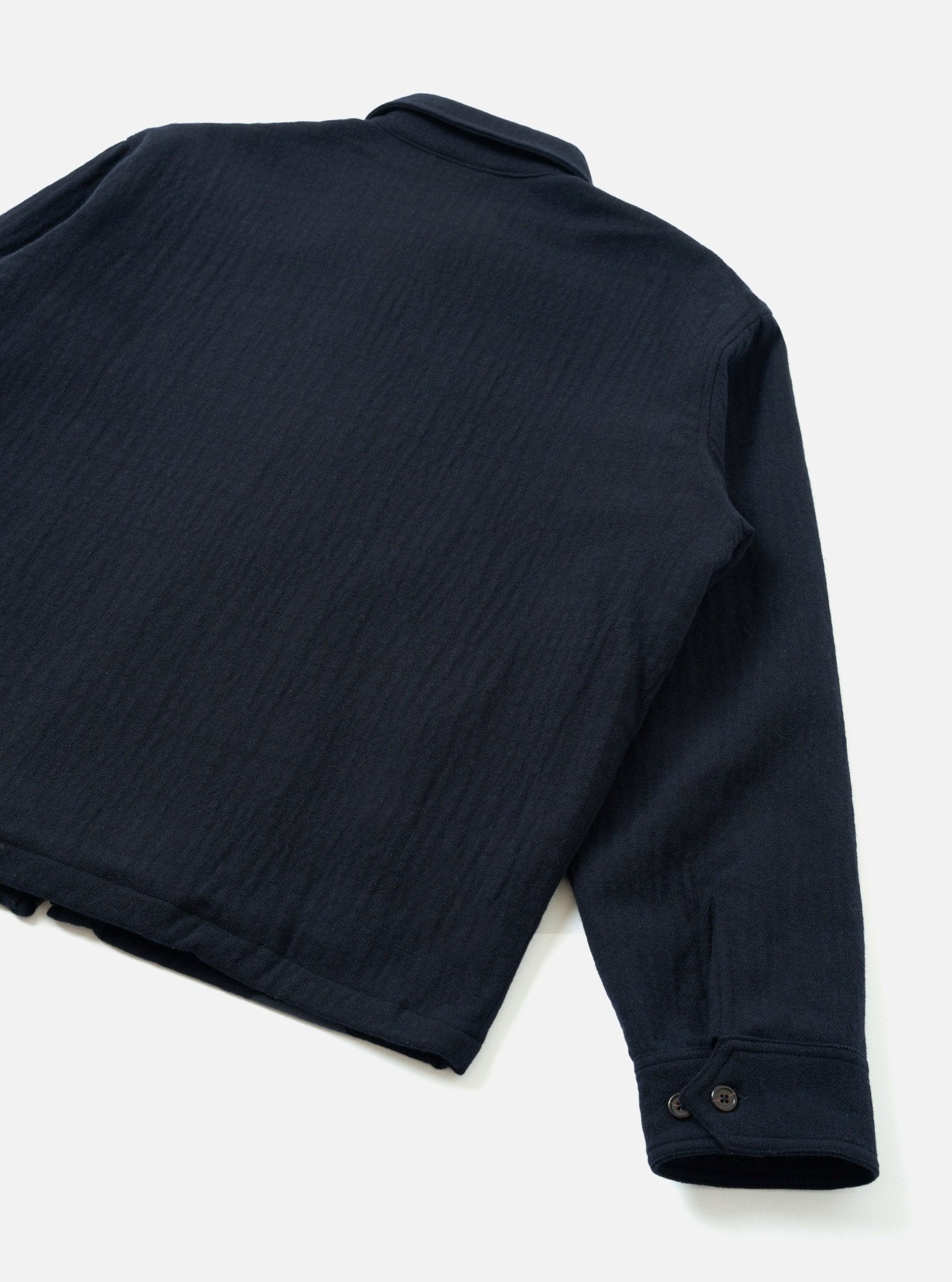 Universal Works Club Jacket Dark Navy Robin Wool Mix - Steranko Clothing Manchester