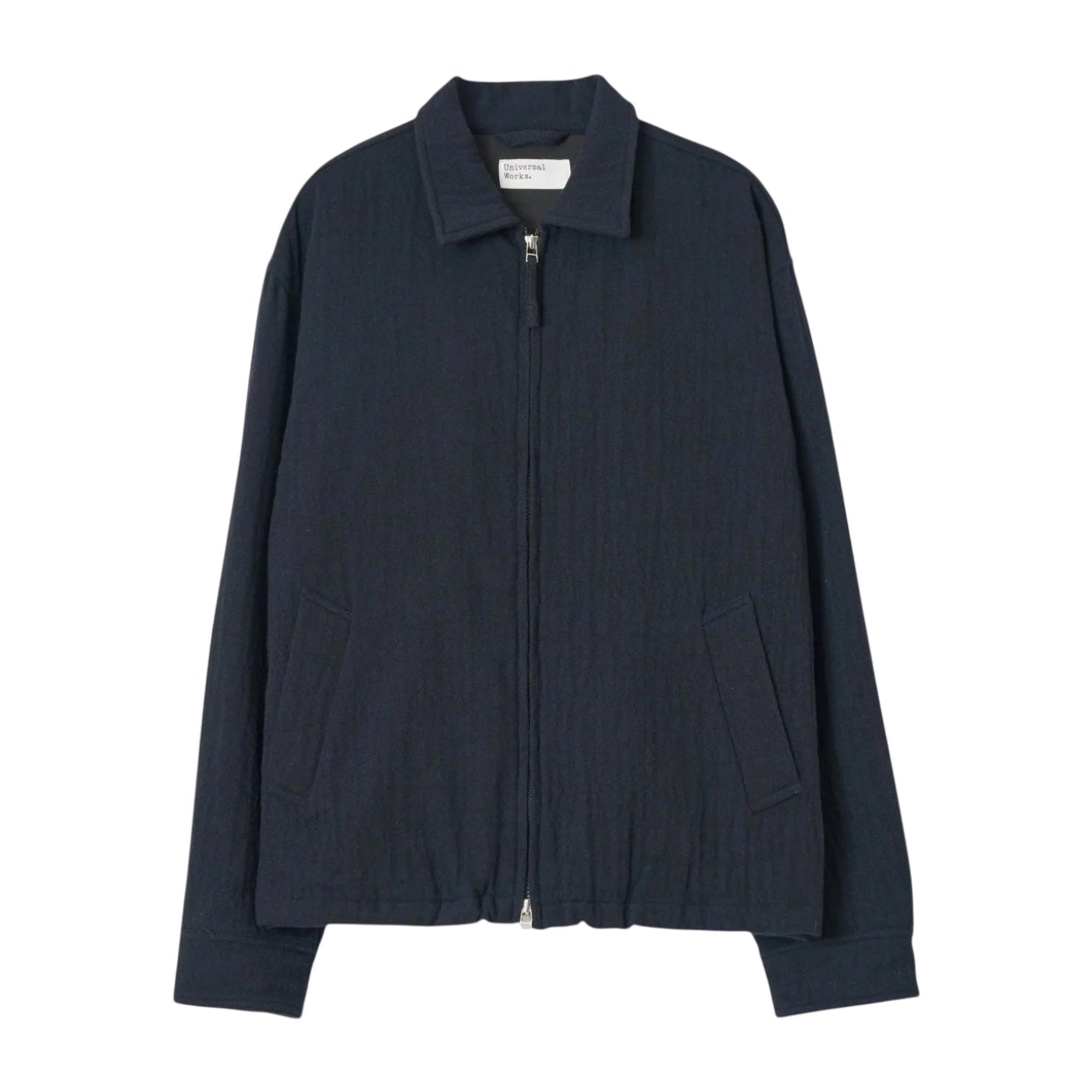 Universal Works Club Jacket Dark Navy Robin Wool Mix - Steranko Clothing Manchester