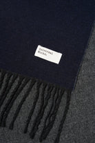 Universal Works Double Sided Scarf Navy / Mid Grey - Steranko Clothing Manchester