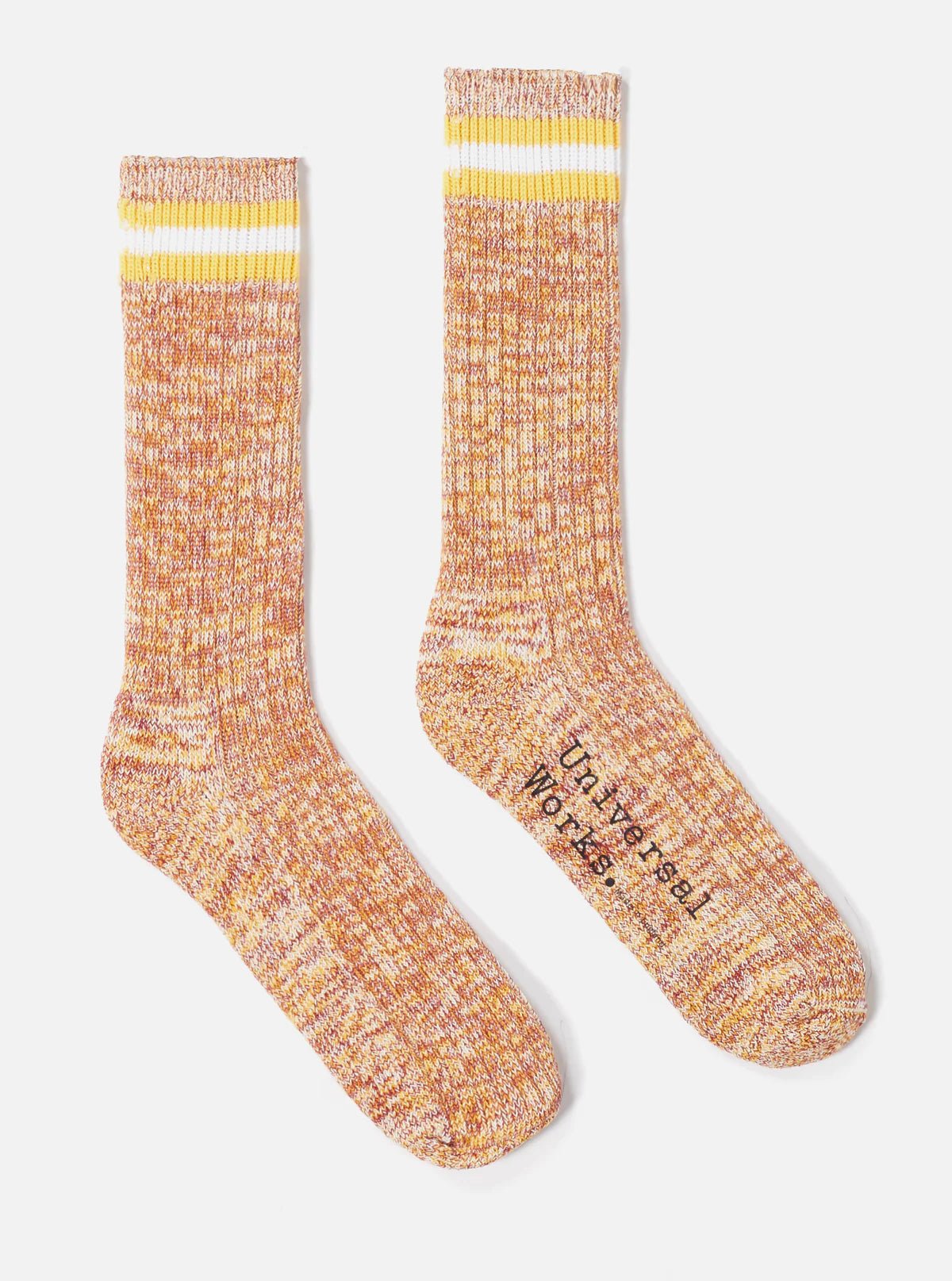 Universal Works Everyday Stripe Sock Yellow - Steranko Clothing Manchester