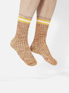 Universal Works Everyday Stripe Sock Yellow - Steranko Clothing Manchester